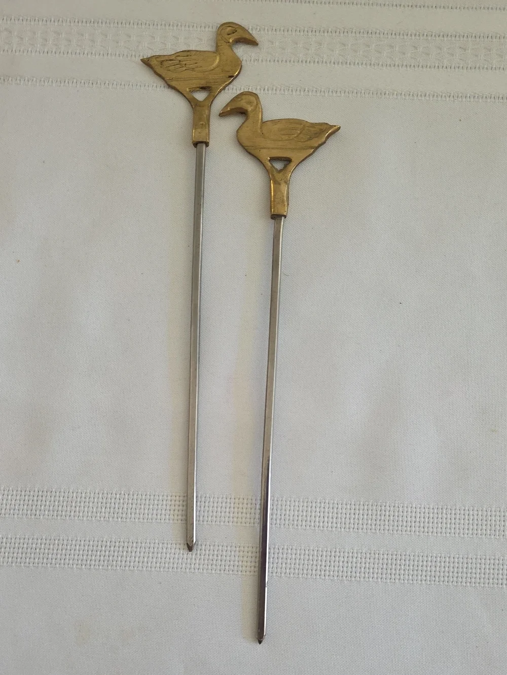 11 Skewers, Brass/Stainless Steel, Animals